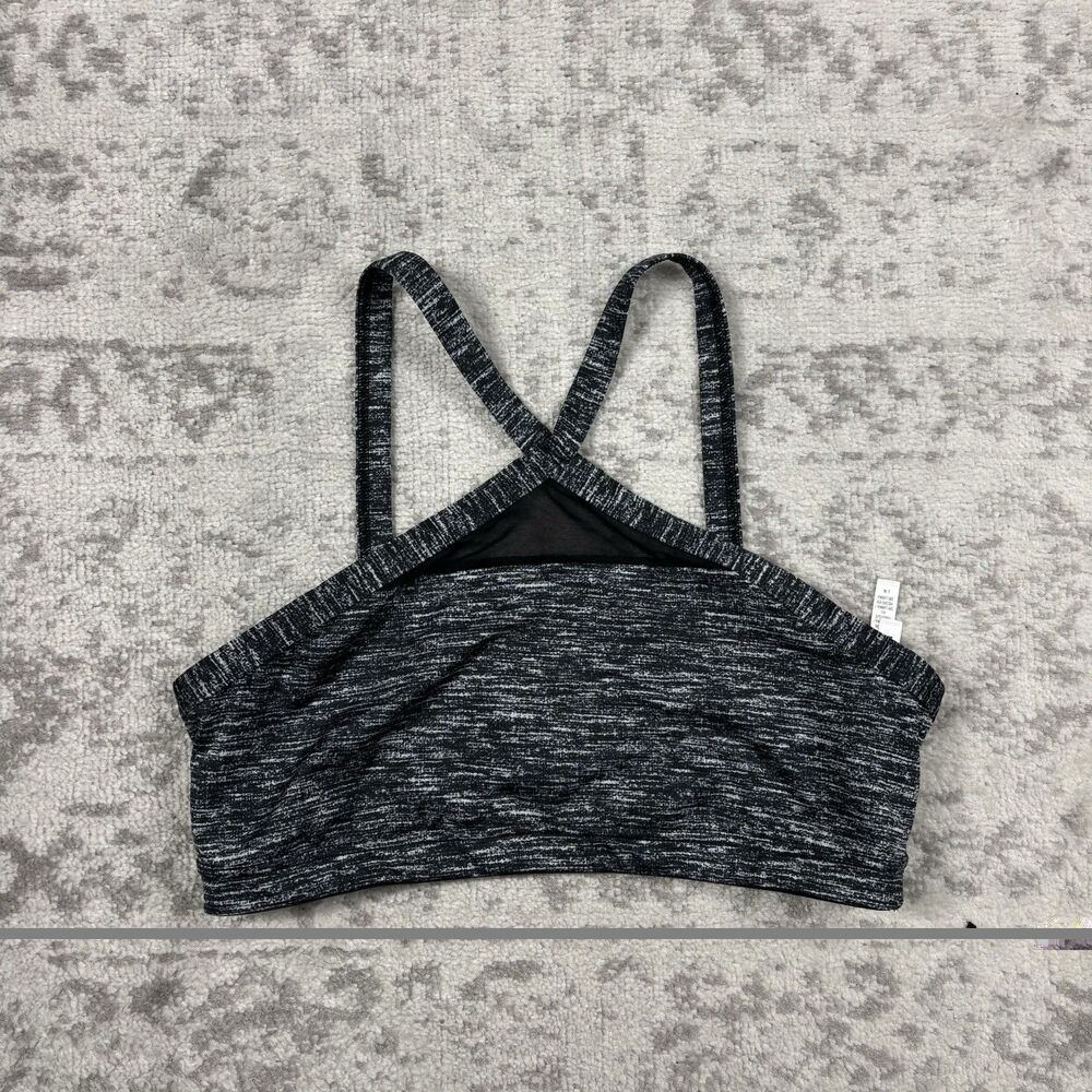 Victoria's Secret Women Sports Bra Gray Heather High Neck Wireless Size Large
